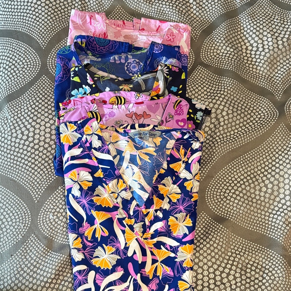 Colorful Patterned Scrub Tops